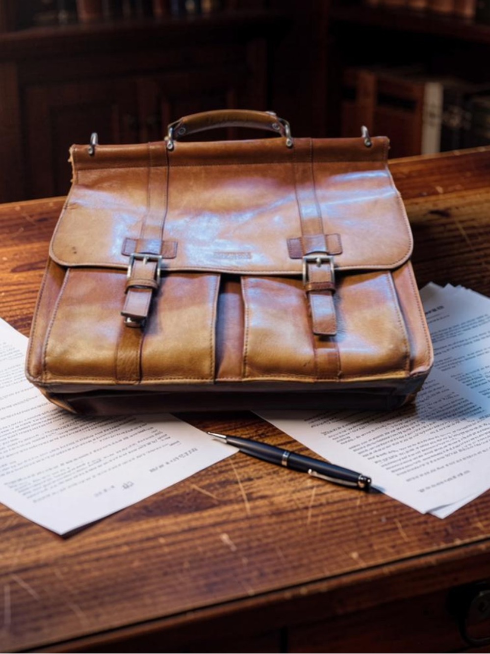 Leather Briefcases-  Leather Briefcase Satchel - Vintage Leather Briefcase